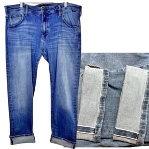 MAVI Selvedge Jeans Mens Sz 38 x 32 Marcus Slim Straight Stretch Premium Denim